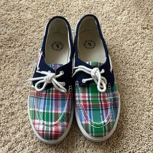 POLO Ralph Lauren Lilia Boat Deck Shoes Women's Madras Canvas ~ Size 10B